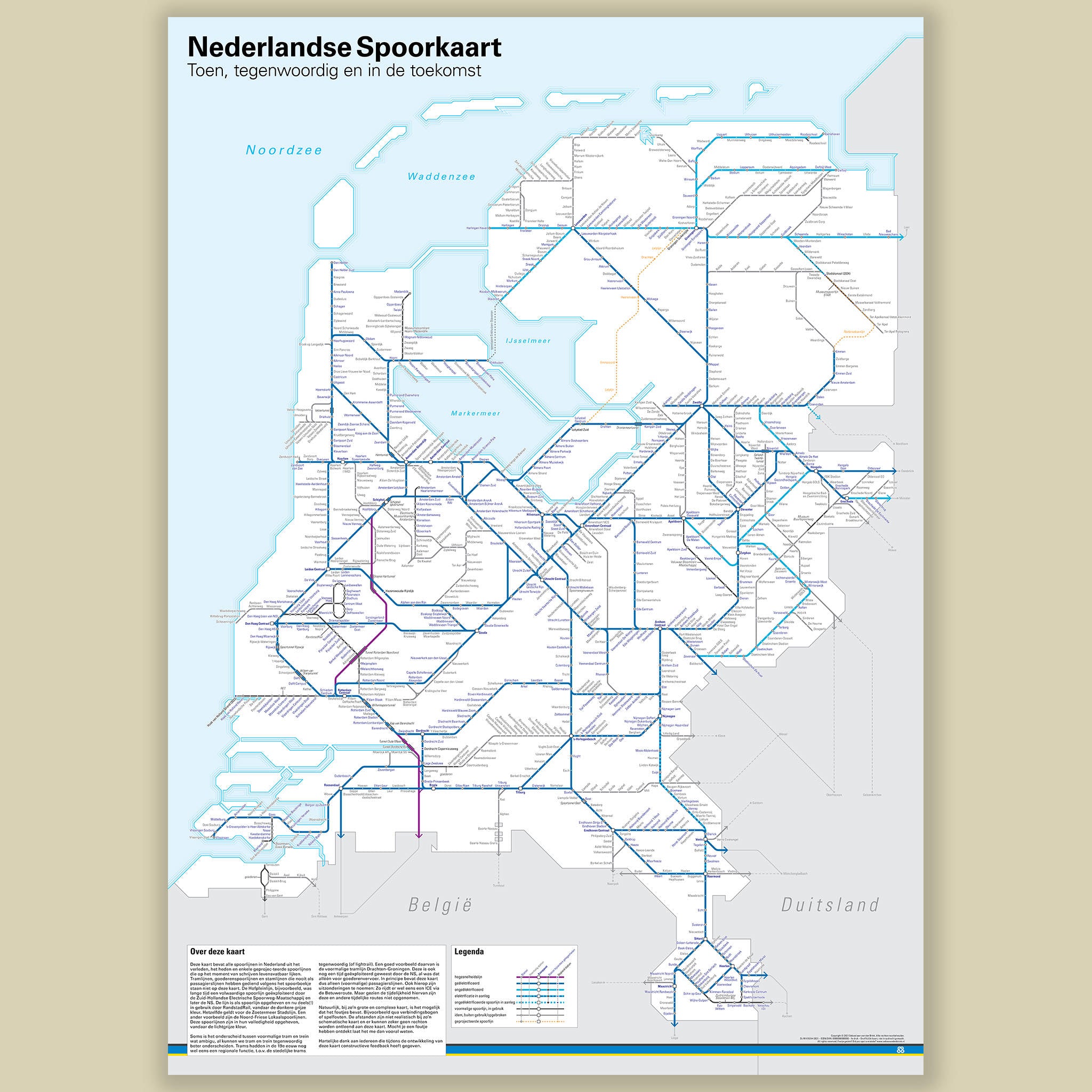 Dutch Rail Map (2021)