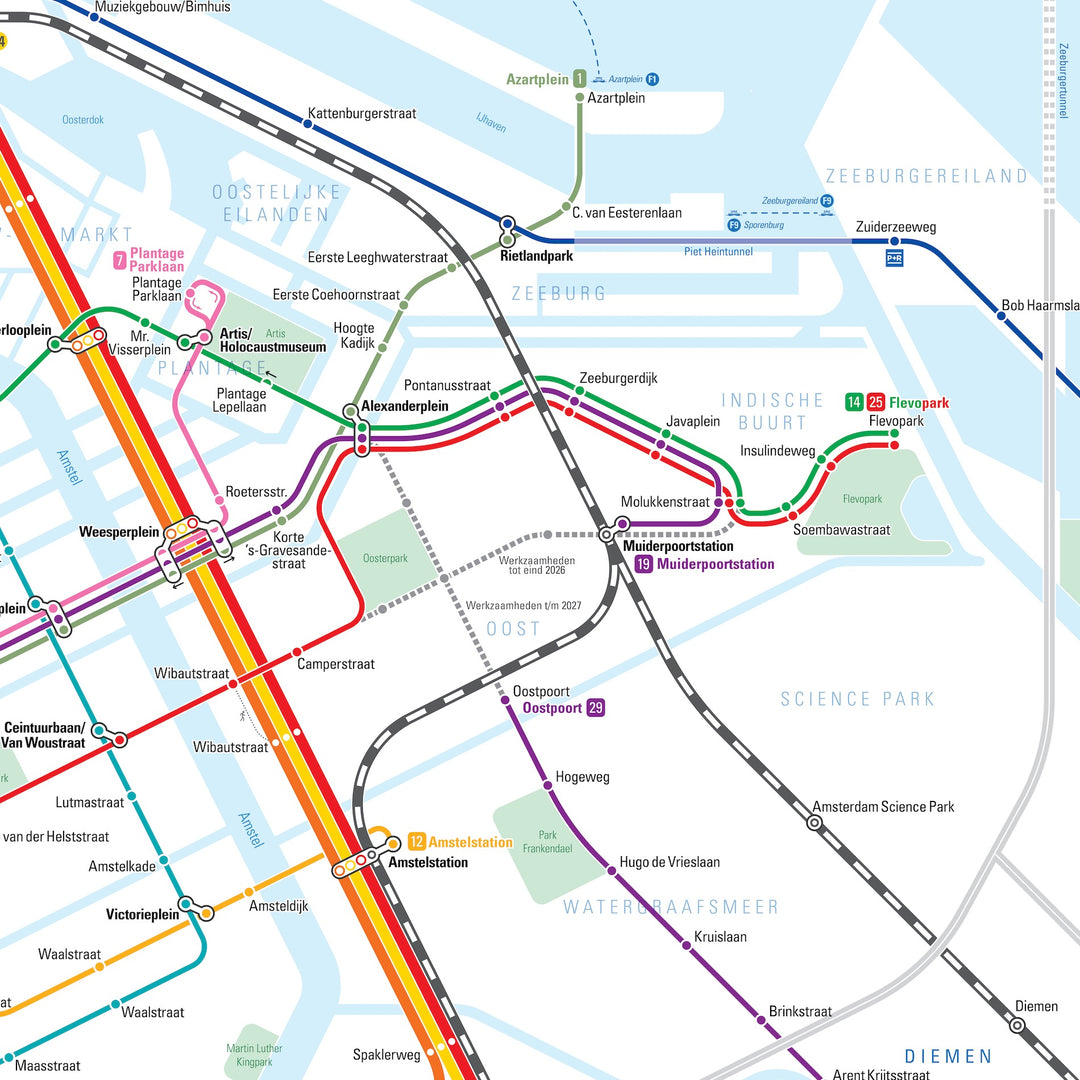 Rail Map Amsterdam
