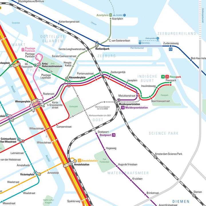 Rail Map Amsterdam
