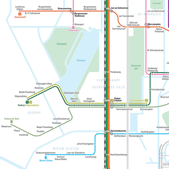 Rail Map Amsterdam