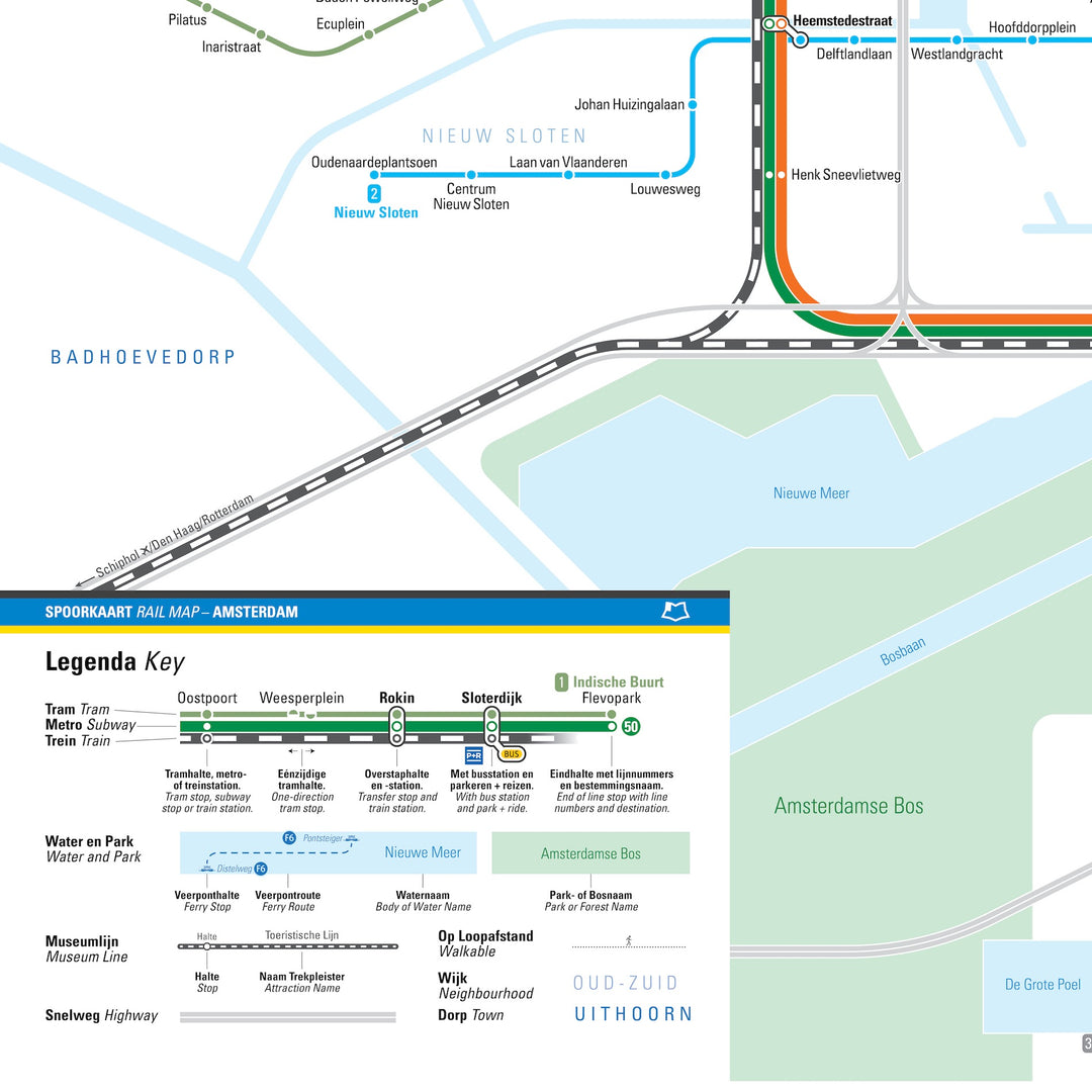 Rail Map Amsterdam