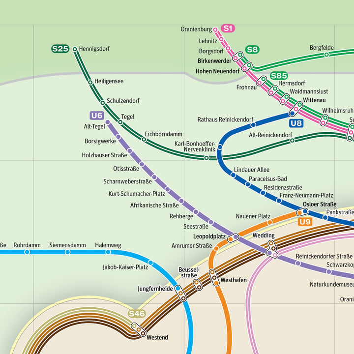 Berlin U-Bahn S-Bahn Map