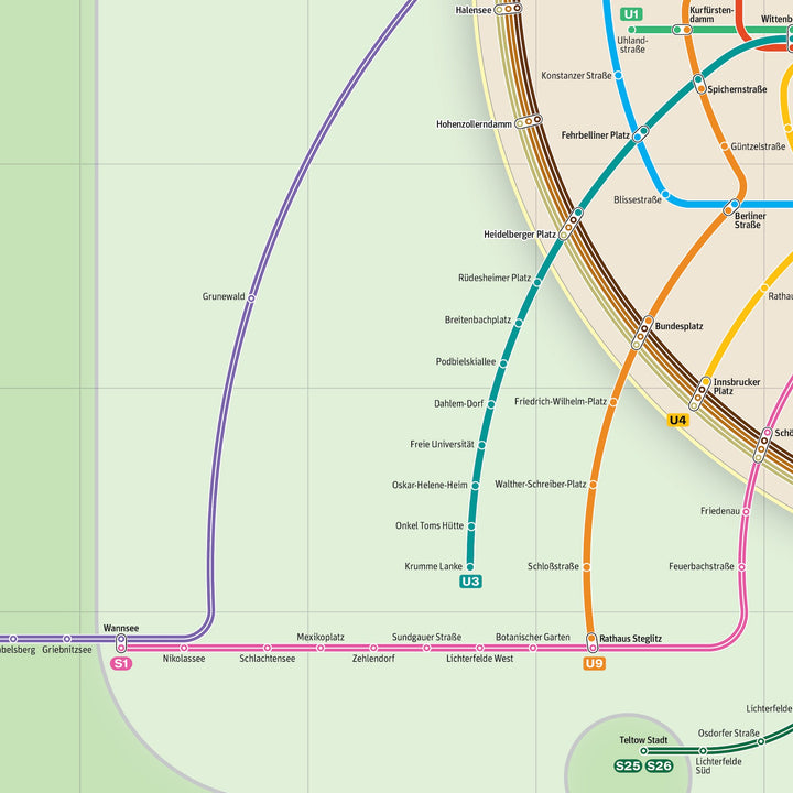 Berlin U-Bahn S-Bahn Map