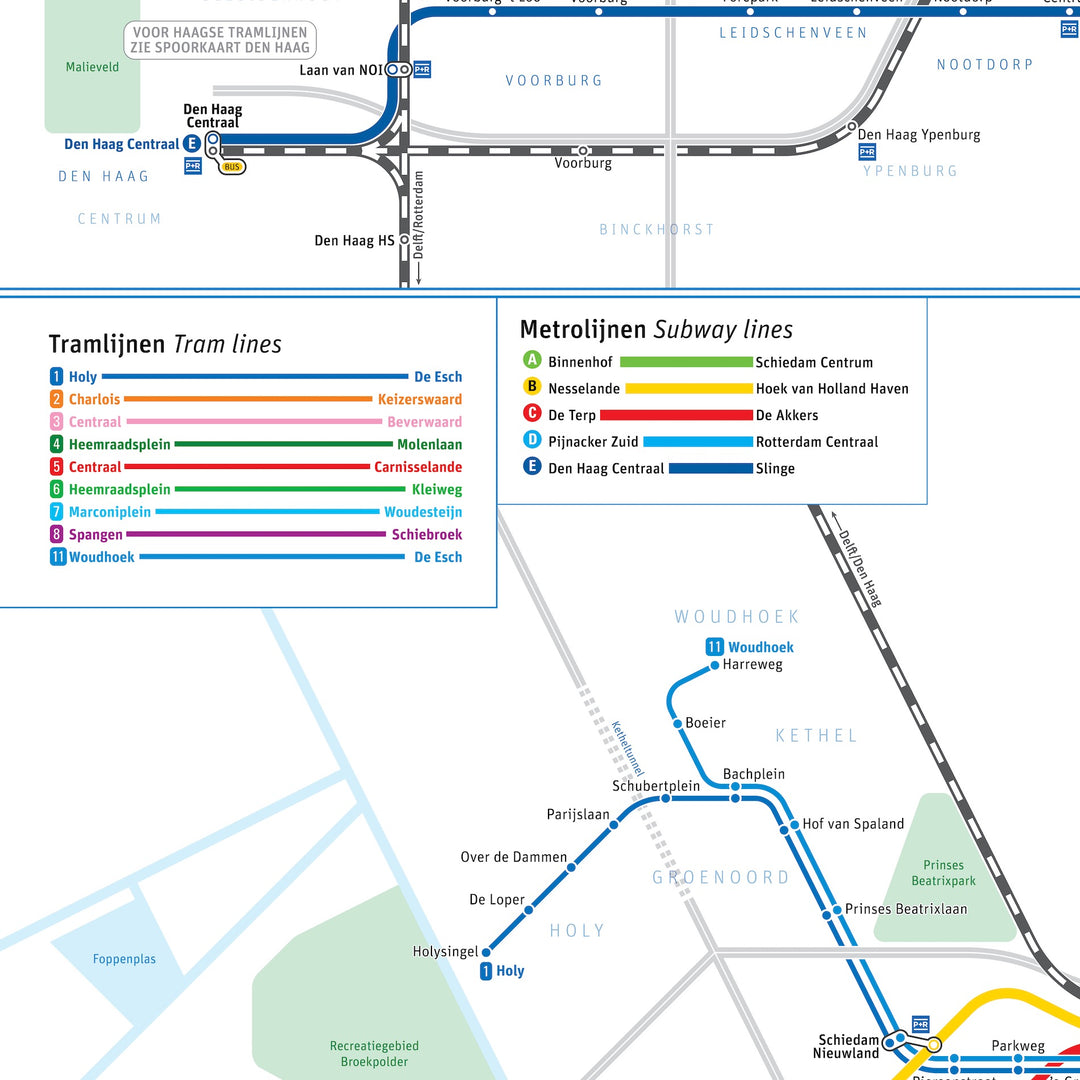 Rail Map Rotterdam