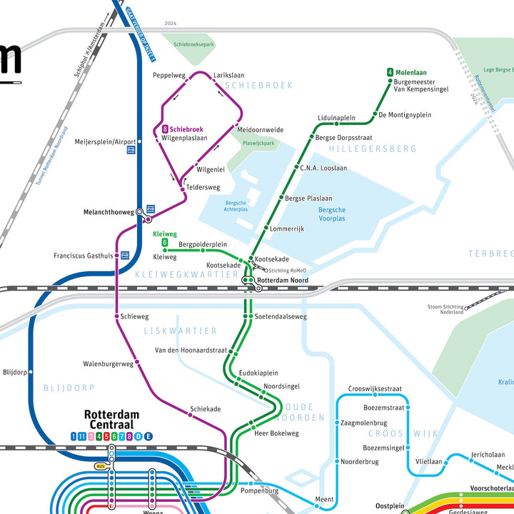 Rail Map Rotterdam
