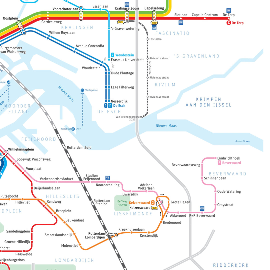 Rail Map Rotterdam