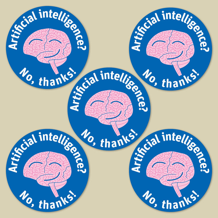 AI? No, Thanks! Stickers 5-pack