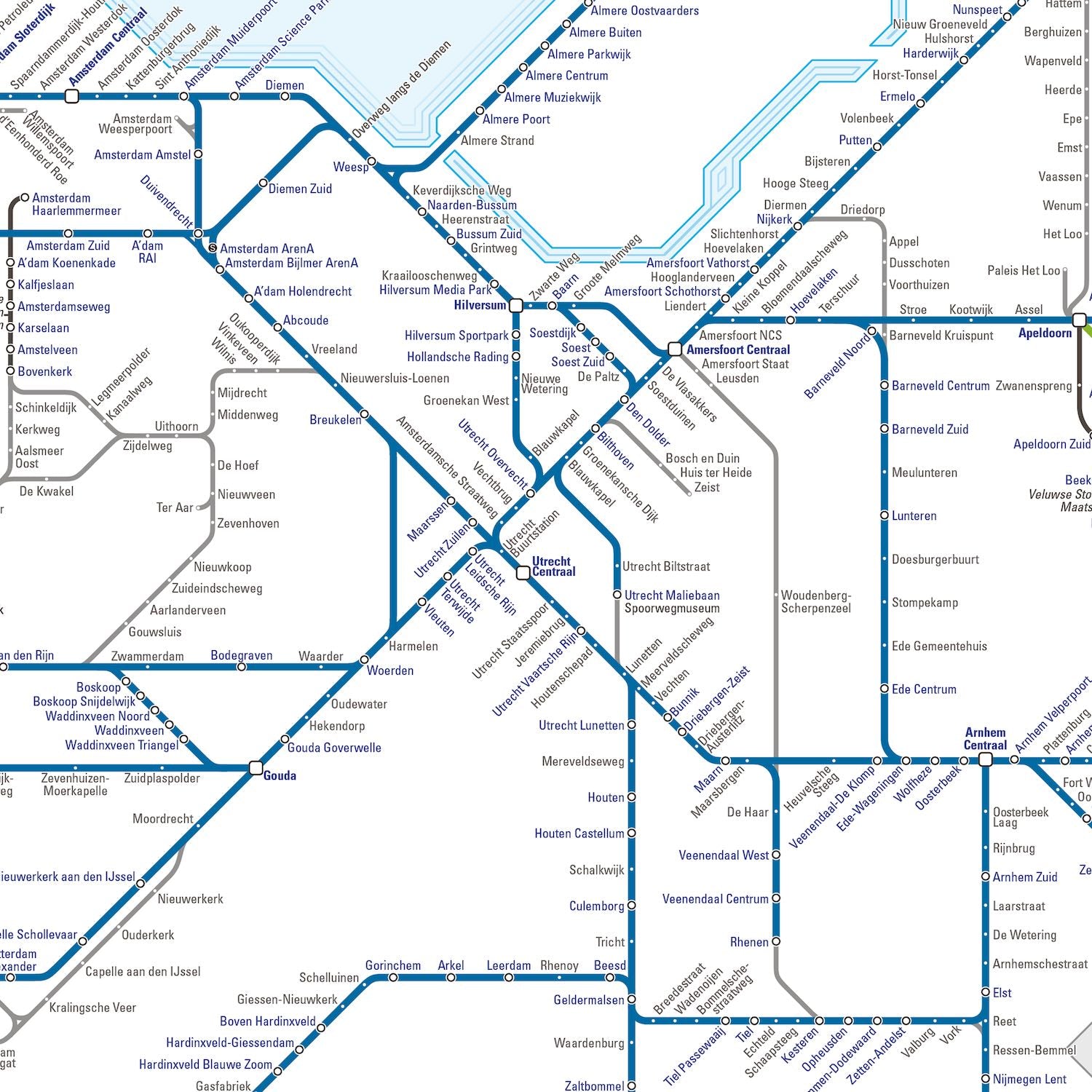 Dutch Rail Map 2024