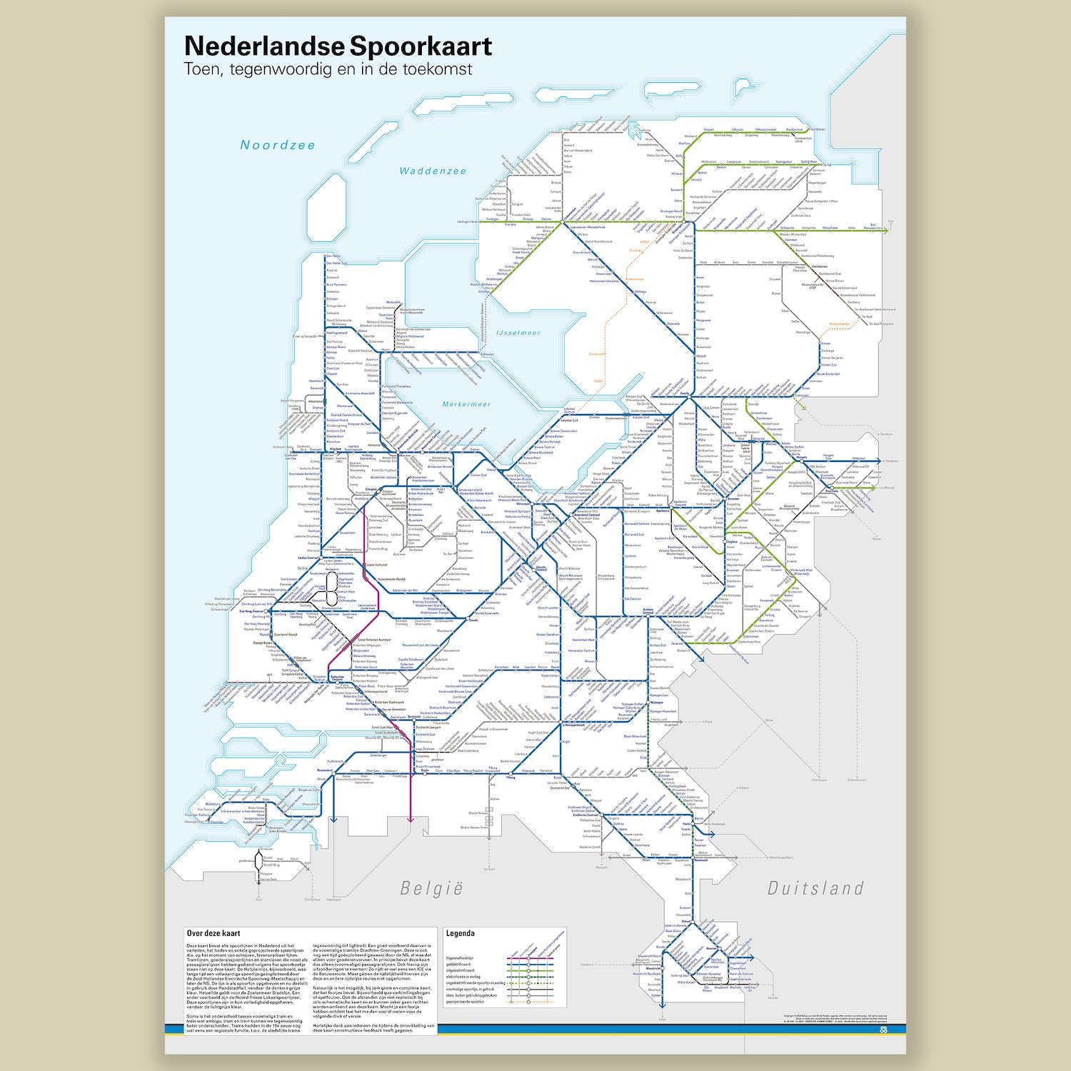 Nederlandse Spoorkaart 4e ed. Studio Legenda
