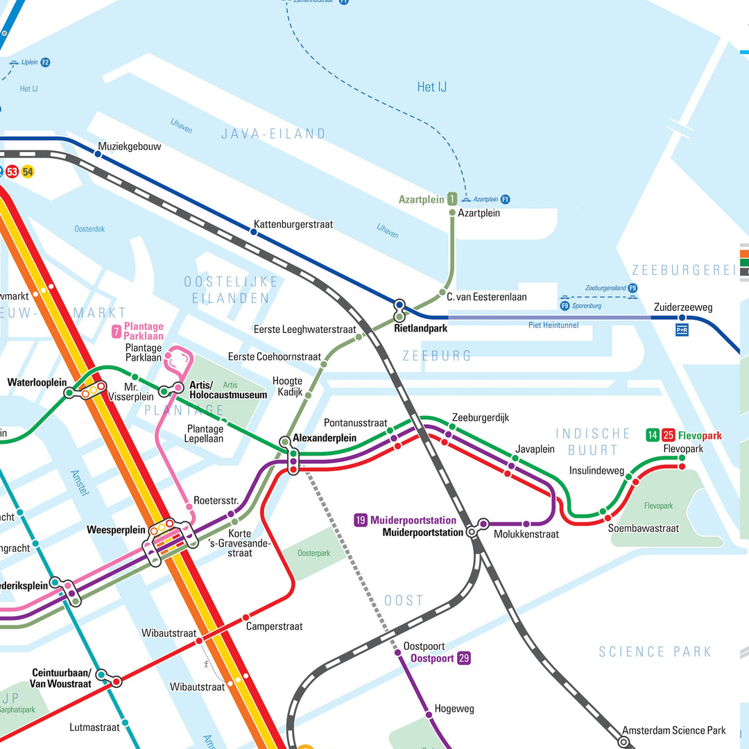 Spoorkaart Amsterdam