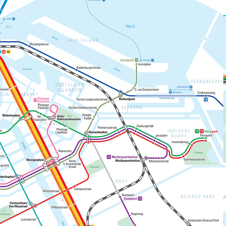 Spoorkaart Amsterdam