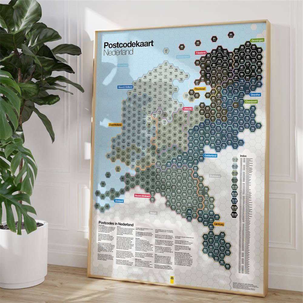 Postcode Map of the Netherlands – Studio Legenda