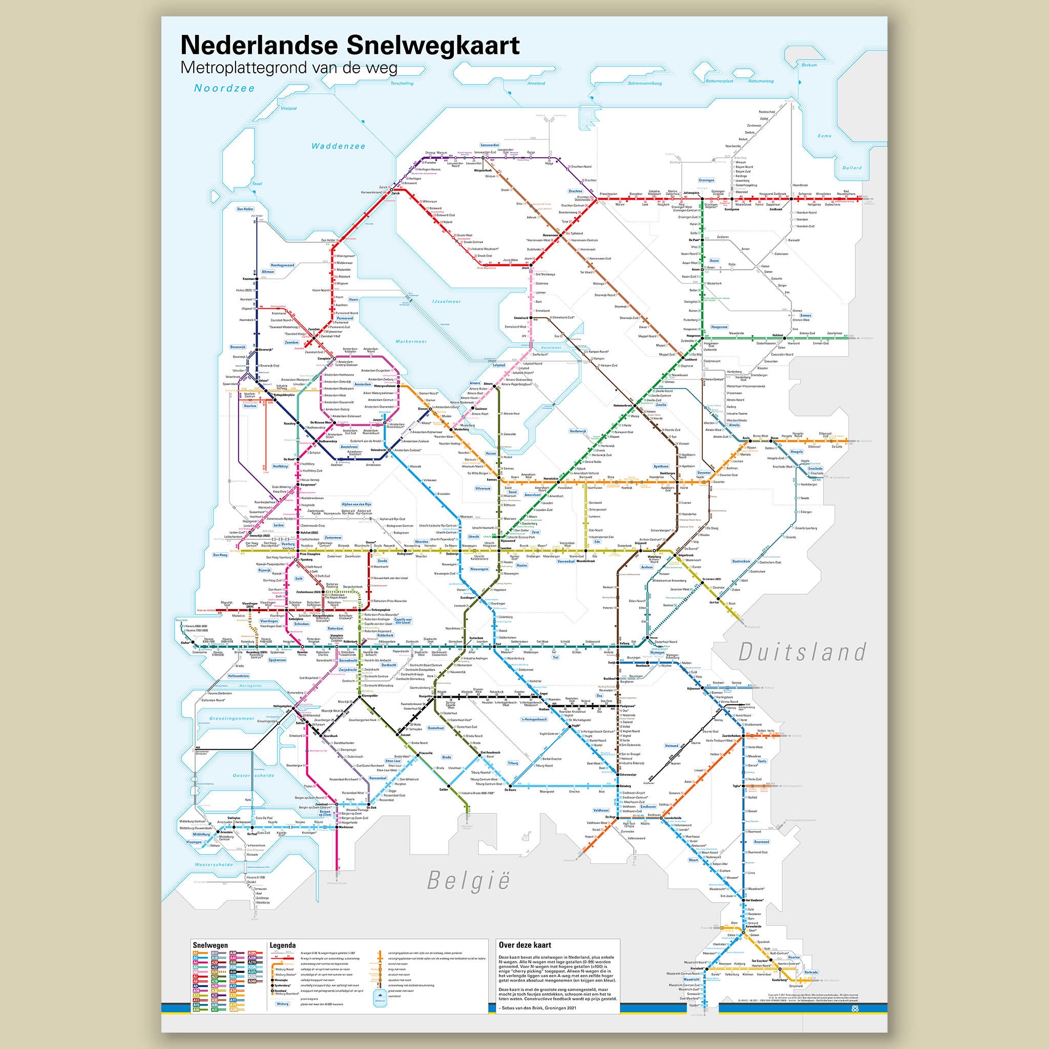 Nederlandse Snelwegkaart 2021