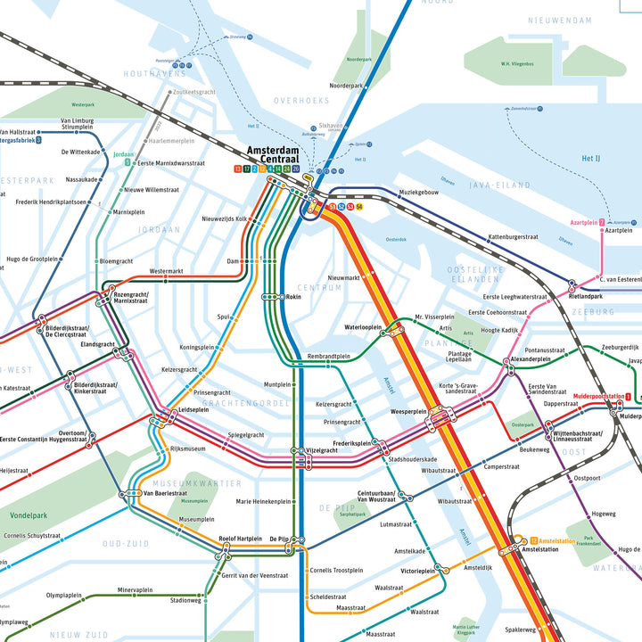 Spoorkaart Amsterdam