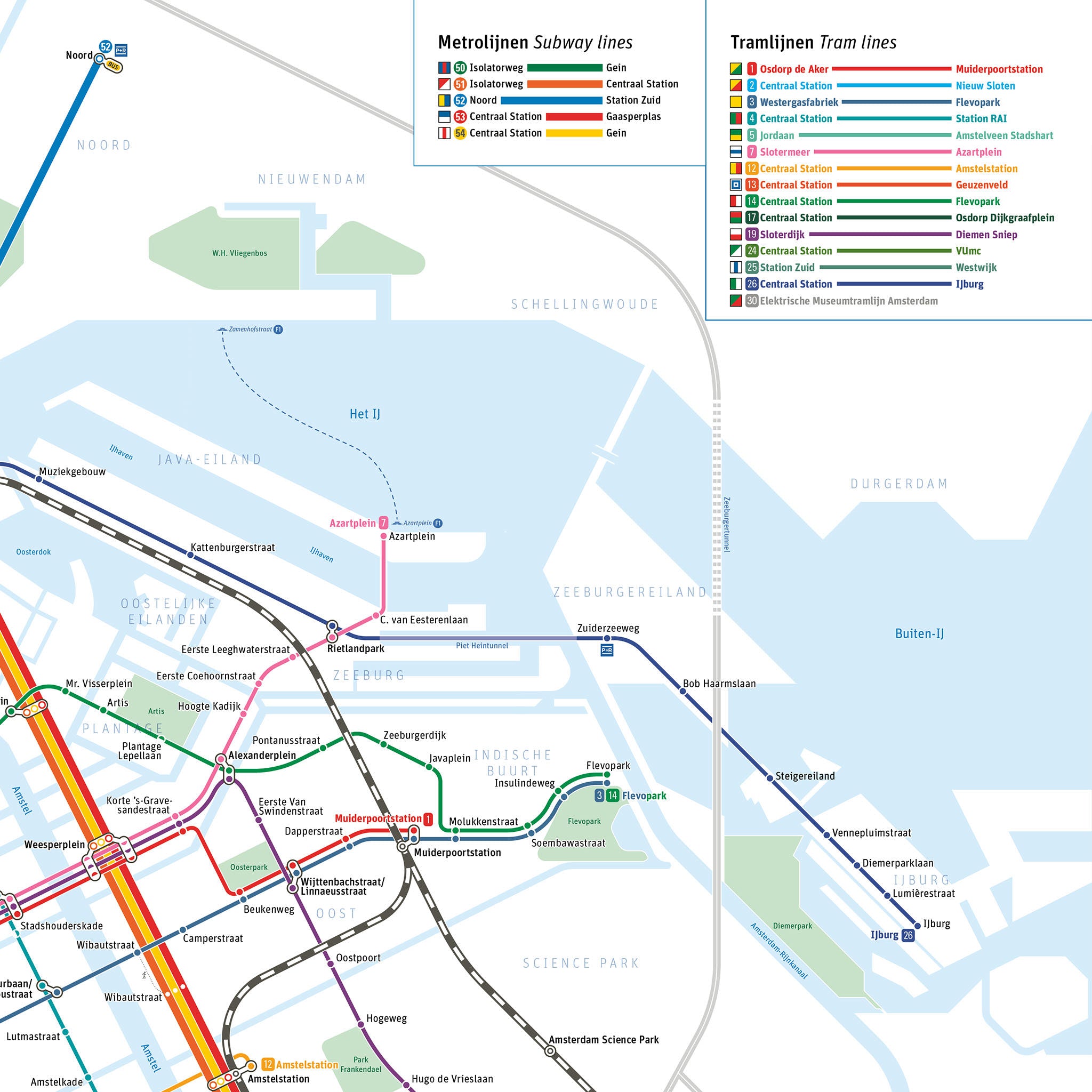 Rail Map Amsterdam