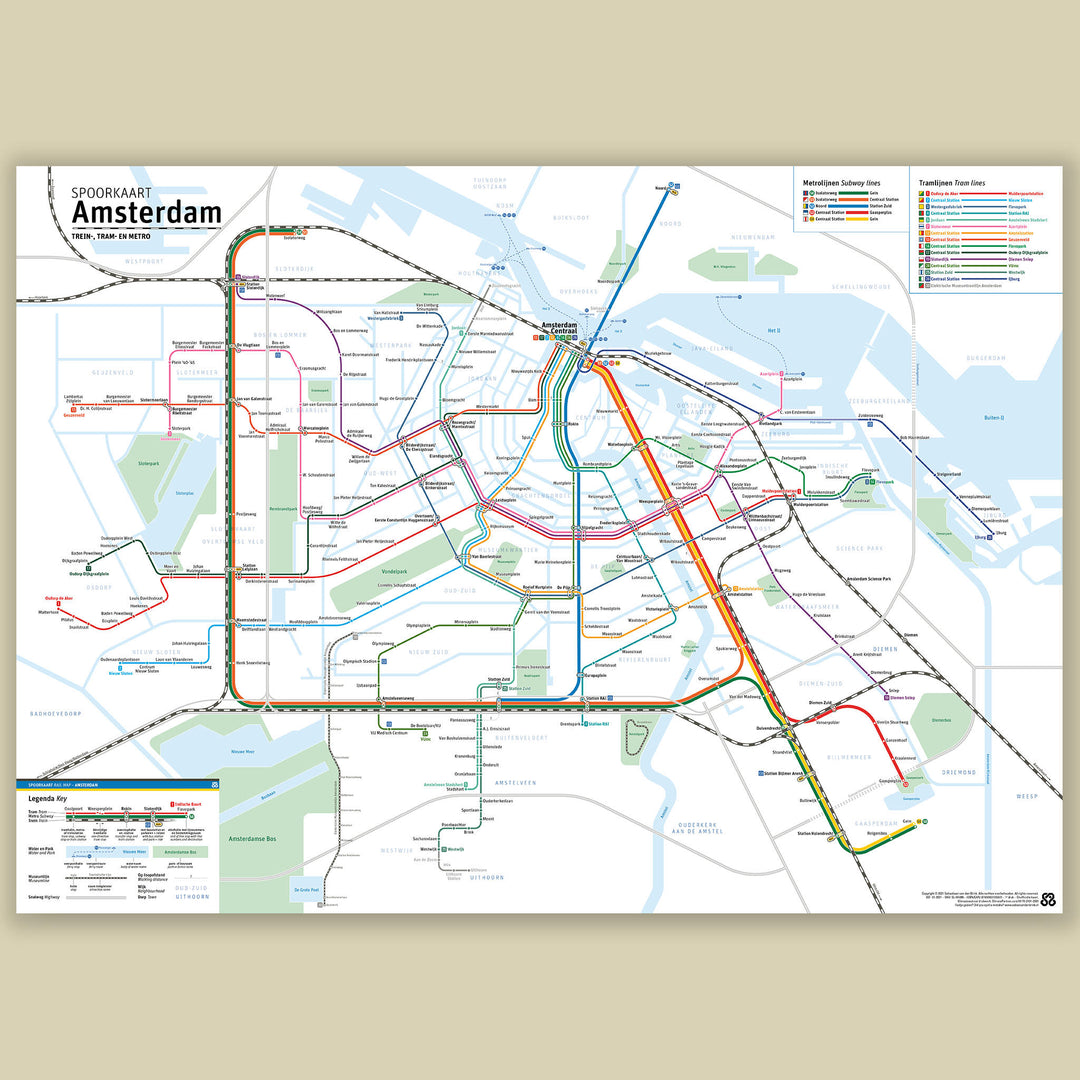 Rail Map Amsterdam