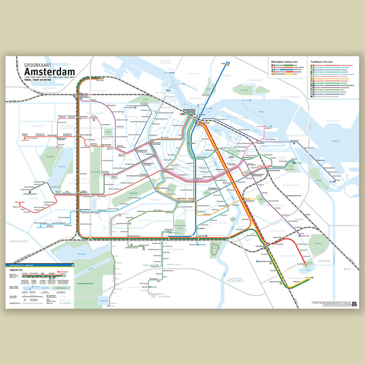Rail Map Amsterdam