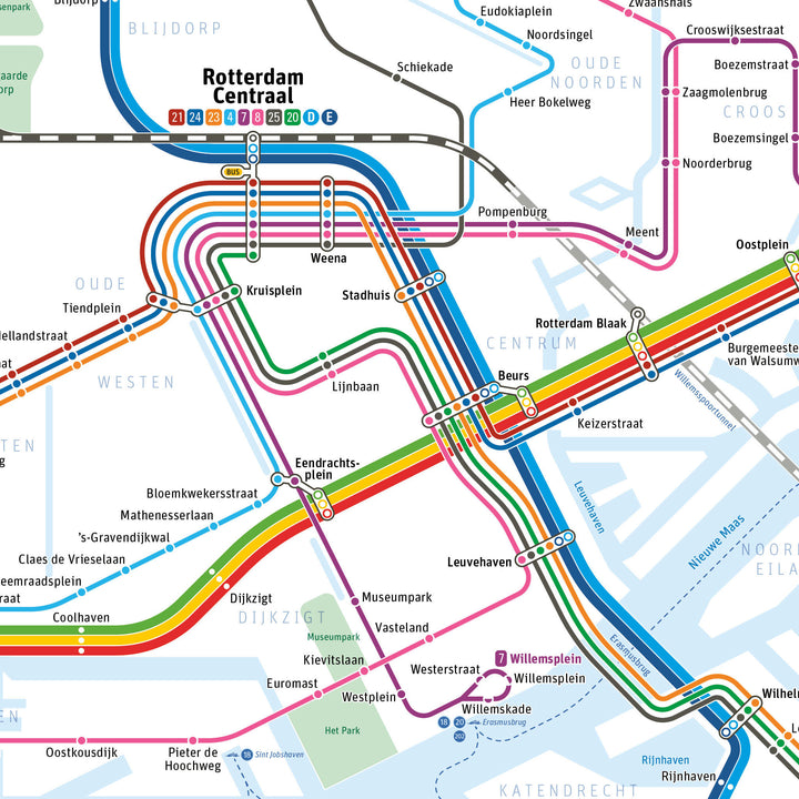 Spoorkaart Rotterdam