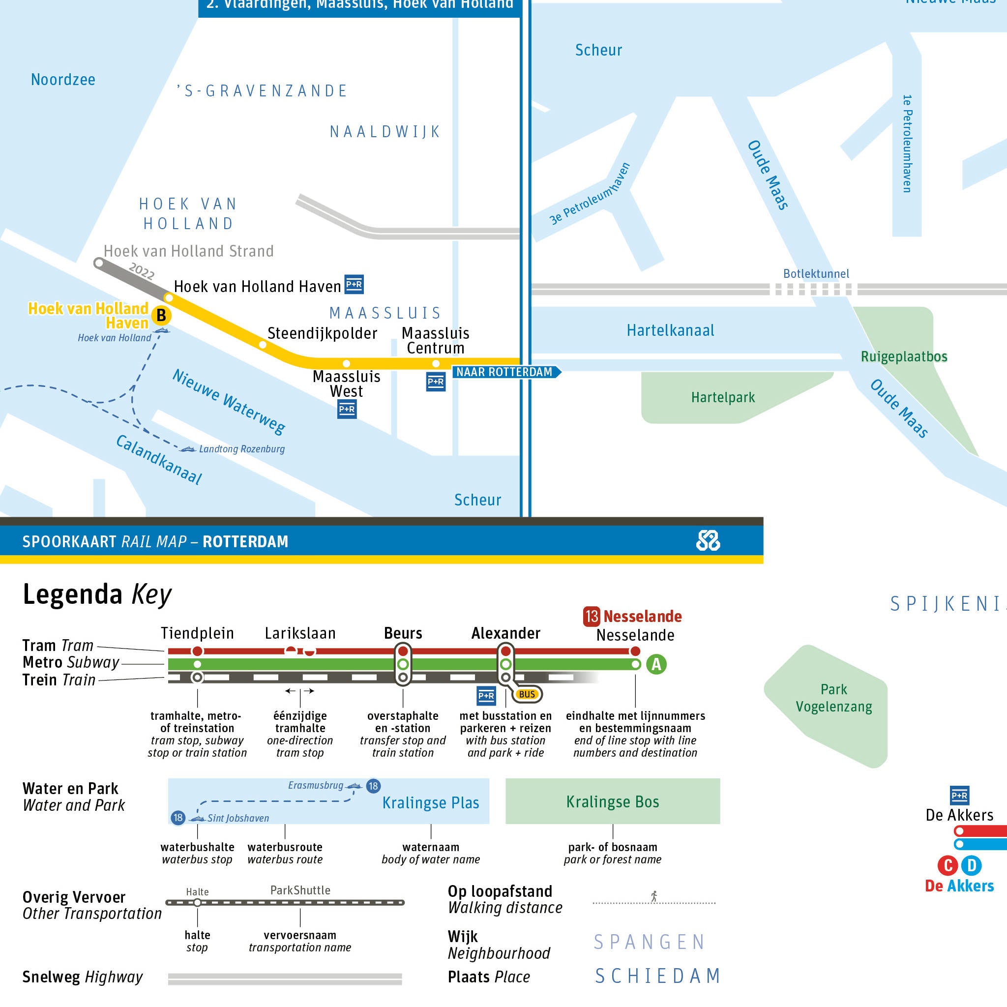 Spoorkaart Rotterdam