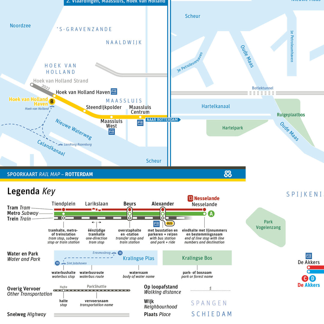 Spoorkaart Rotterdam