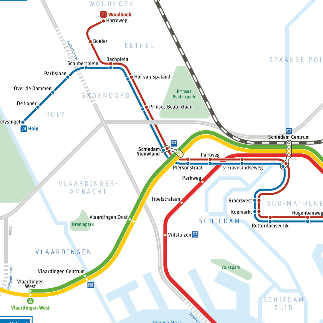 Spoorkaart Rotterdam