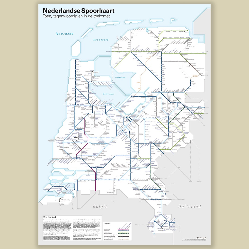 [SL-M-010] Niederländische Eisenbahnkarte, 5. Auflage (B2 (50x70cm))