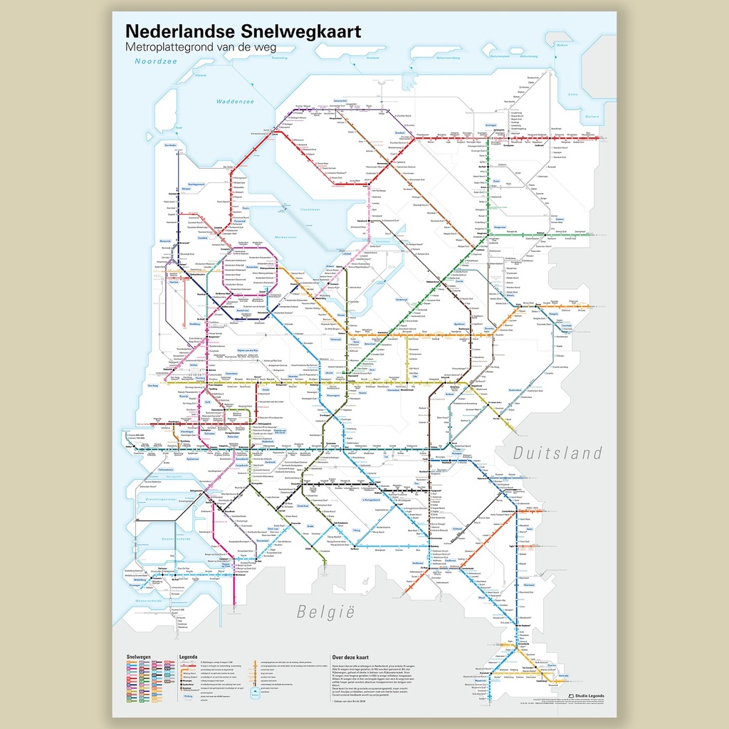 [SL-M-015] Nederlandse Snelwegkaart (B2 (50x70cm))