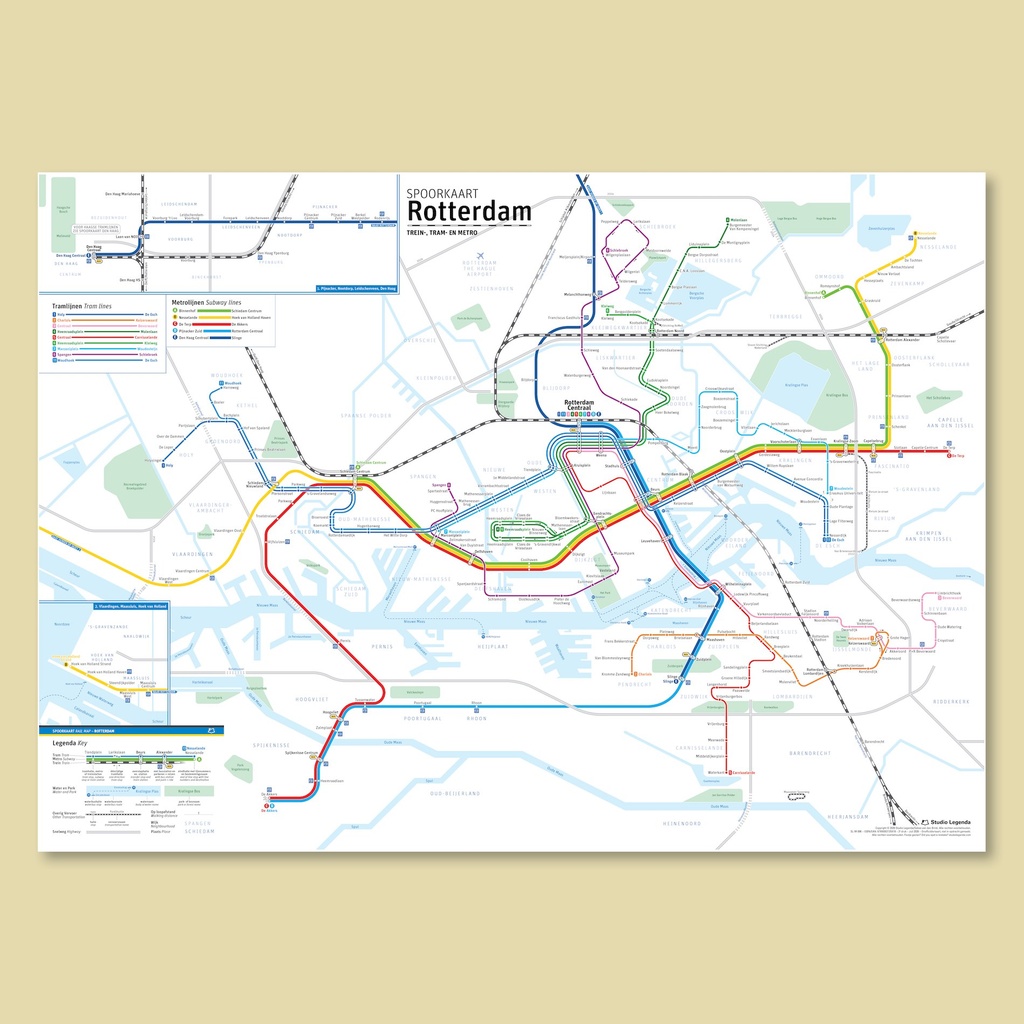 [SL-M-006] Rail Map Rotterdam (B2 (50x70cm))